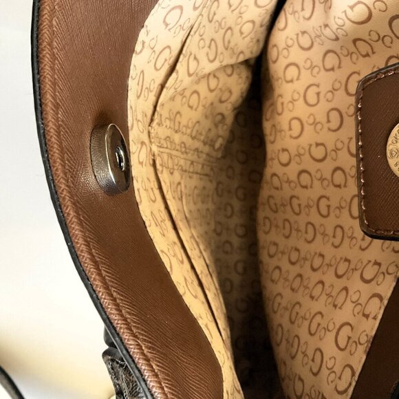 GUESS LOS ANGELES LOGO PURSE TOTE CROSSBODY LIKE NEW - Picture 13 of 16